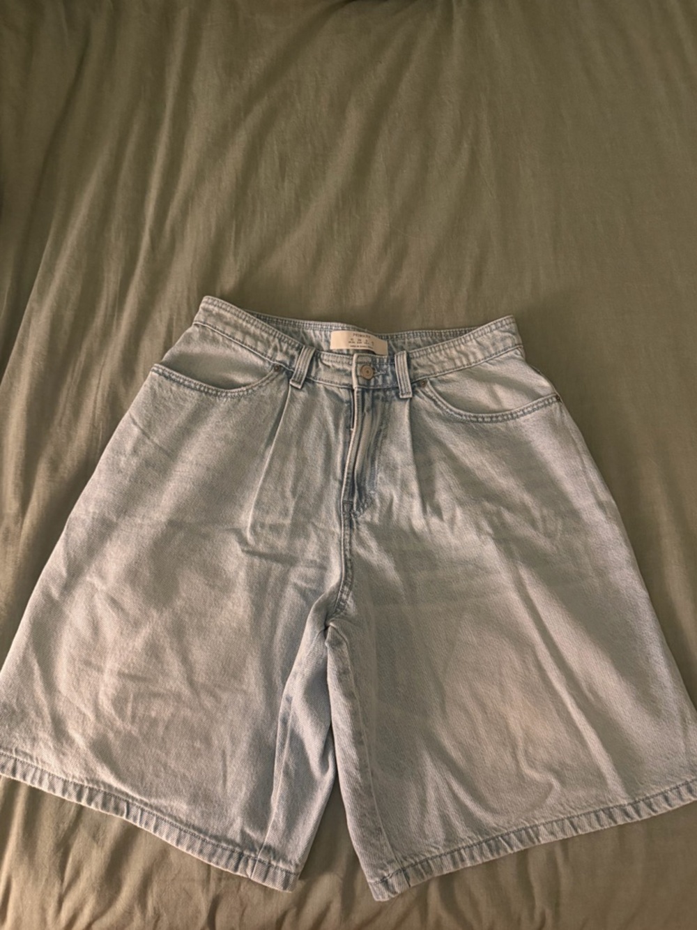 Primark Light Blue High-Rise Denim Shorts